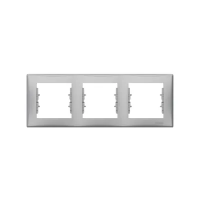 Рамка Schneider Electric Sedna алюміній 3-кратна SDN5800560