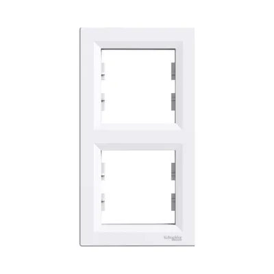 Рамка Schneider Electric Asfora біла двомісна вертикальна EPH5810221