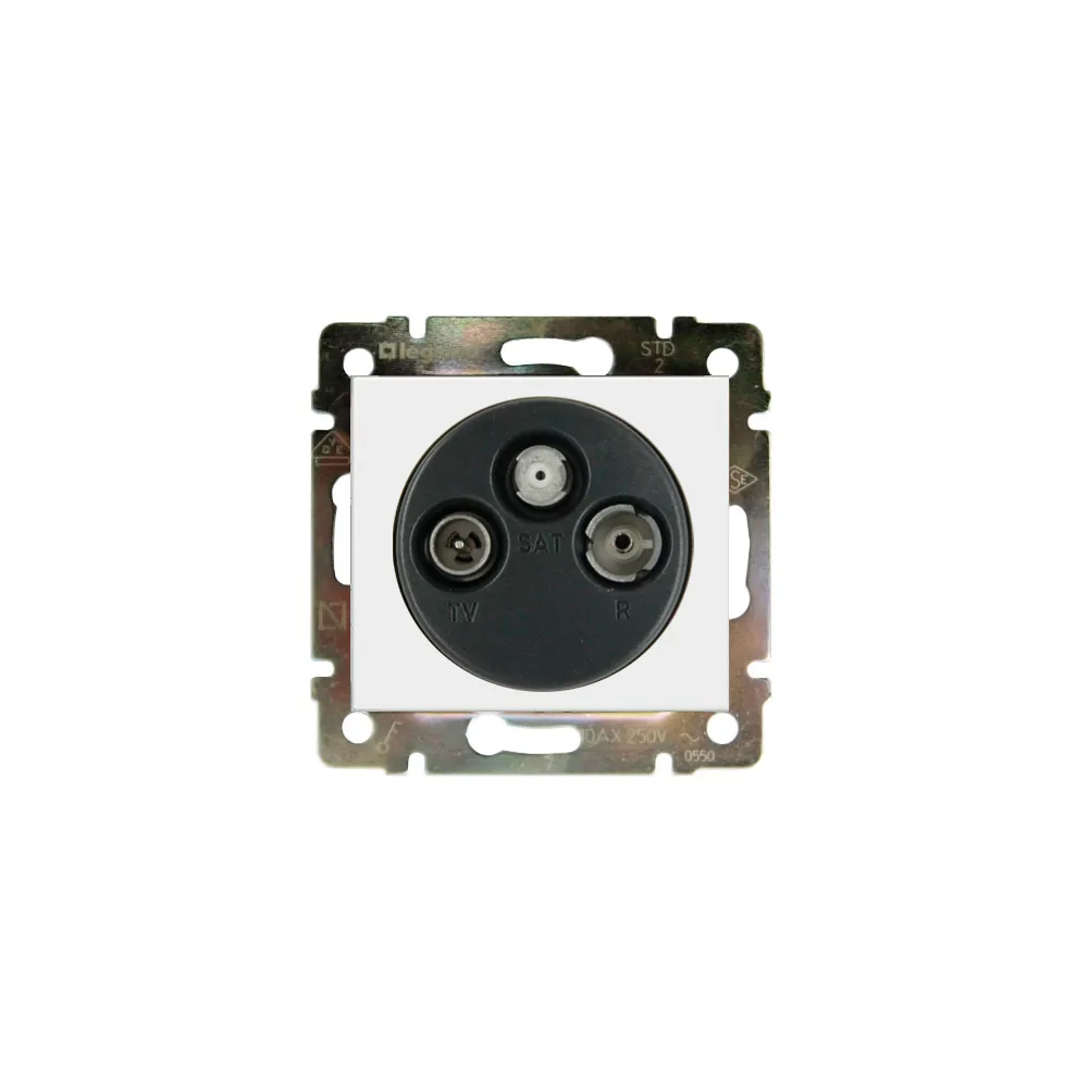 Legrand Valena Classic Розетка TV-R-SAT кінцева 10дБ Білий 774436