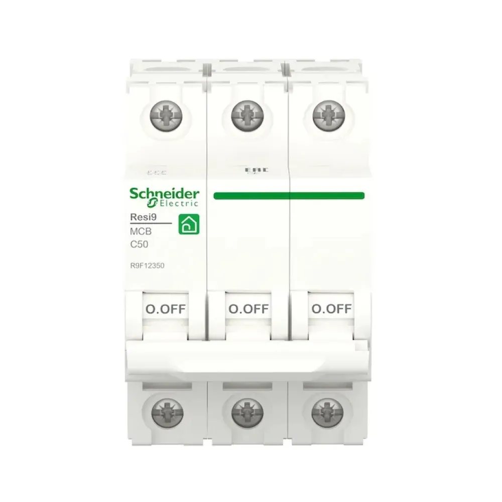 Автоматический выключатель Schneider Electric Resi 9 6кА С 3p 50A R9F12350