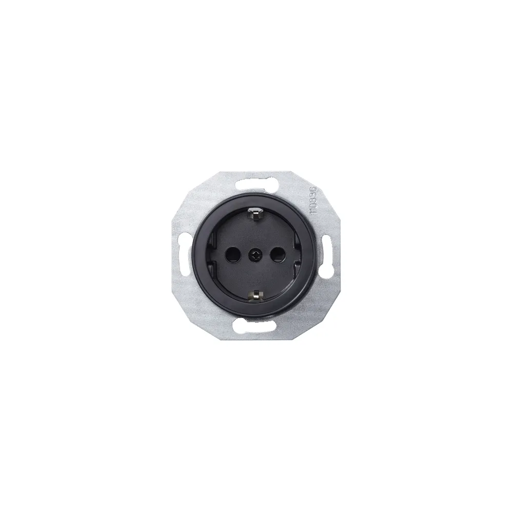 Schneider  Renova Розетка з з/к Чорний WDE011303