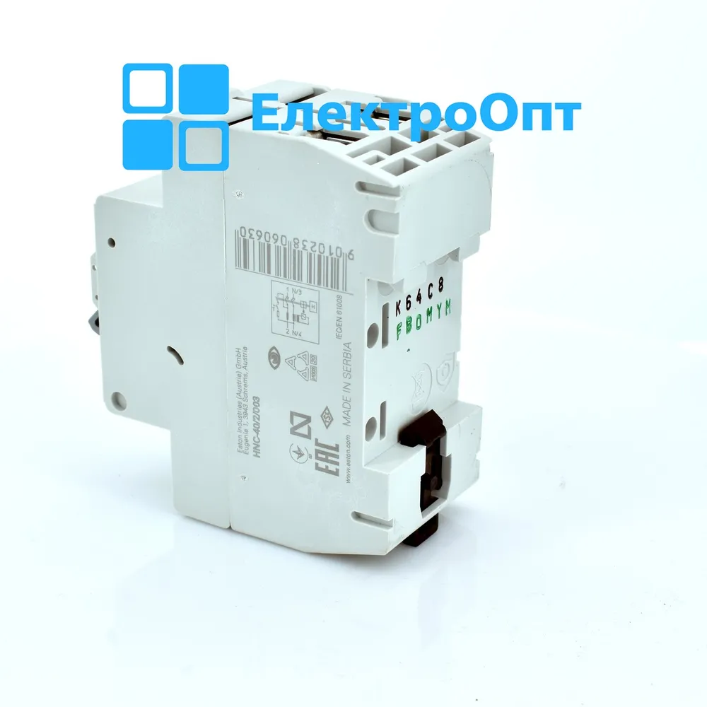 ПЗВ - Пристрій Захисного Відключення EATON AC 2p 30mA тип AC HNC-40/2/003