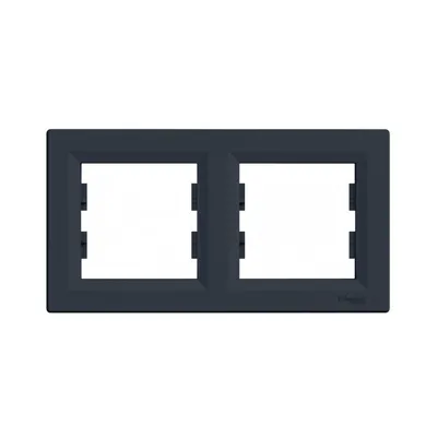 Рамка Schneider Electric Asfora антрацит двомісна горизонтальна EPH5800271