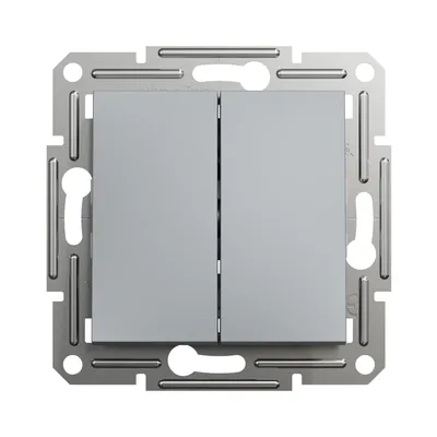 Вимикач кнопковий Schneider Electric Asfora сталь двоклавішний самозажимний EPH1100162