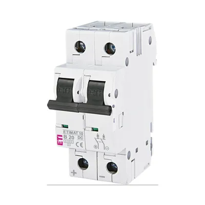 Авт. вимикач ETIMAT 10 DC 2p B 20A (6kA) 2128717 ETI