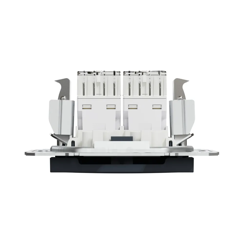 Розетка компьютерная Schneider Electric Asfora антрацит двойная RJ-45 внутренняя EPH4400171