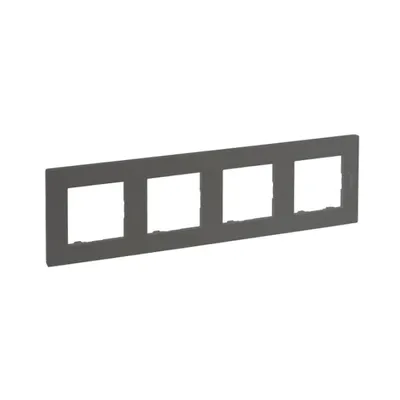 Рамка Legrand NILOE STEP 4 поста Сталь 863494