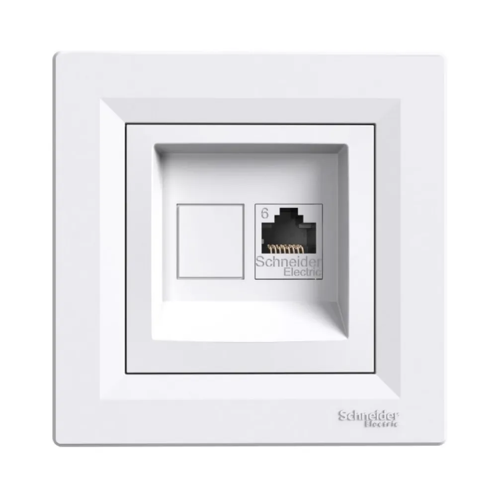 Розетка комп'ютерна Schneider Electric Asfora білий RJ-45 кат 6 UTP внутрішня  EPH4700121