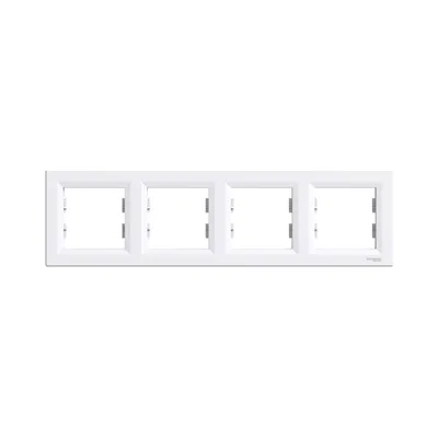 Рамка Schneider Electric Asfora бiла чотиримісна горизонтальна EPH5800421