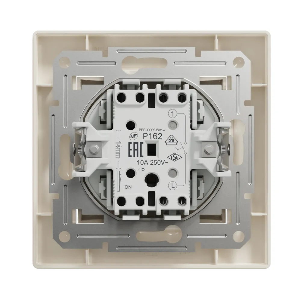 Кнопковий вимикач Schneider Electric Asfora крем самозажимний EPH0700123