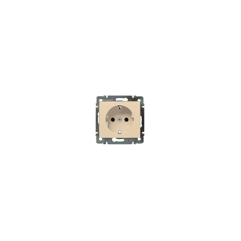 Legrand Valena Classic Розетка з заземленням з заслонками Слонова кістка 774321