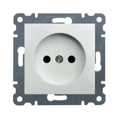 Розетка Hager Lumina біла без заземлення WL1010