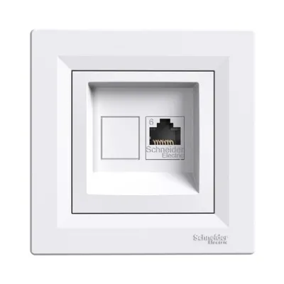 Розетка комп'ютерна Schneider Electric Asfora білий RJ-45 кат 6 UTP внутрішня  EPH4700121