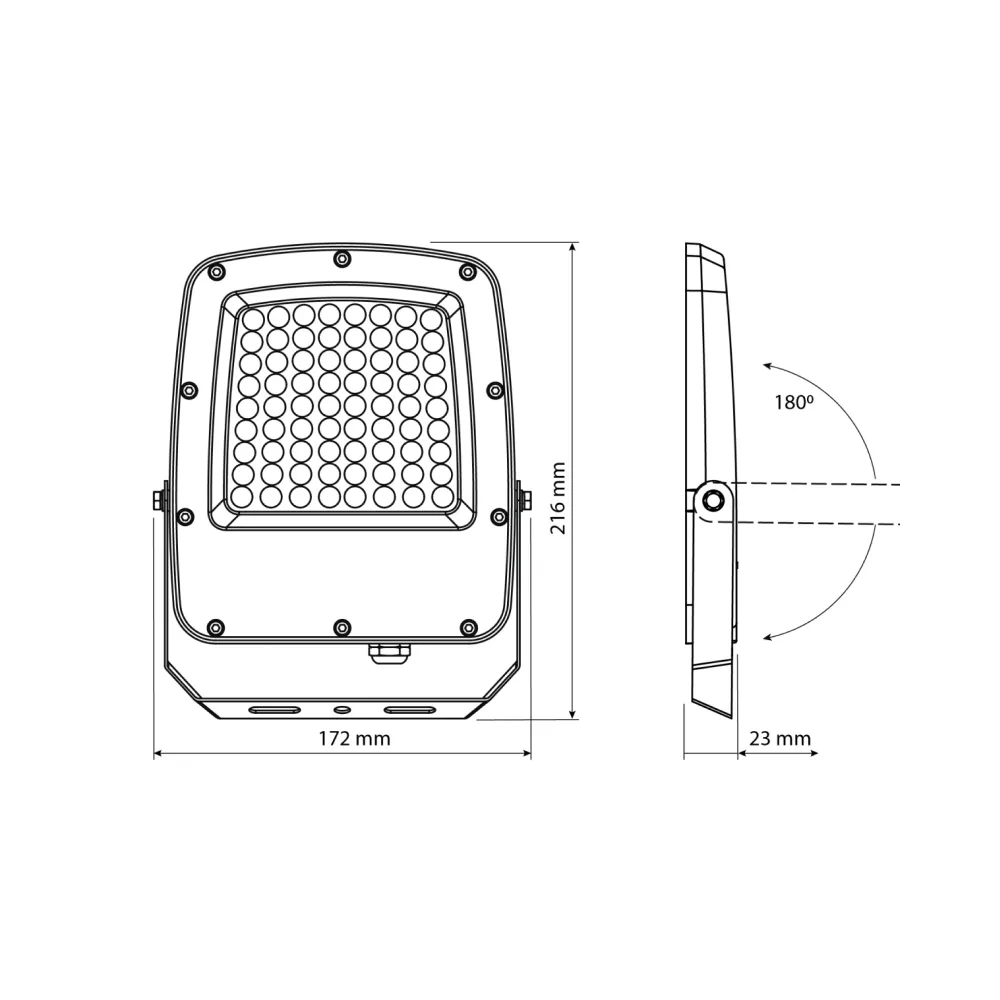 LED прожектор VIDEX 50W 300-5000-6500K 230V Білий VL-F5-050CW