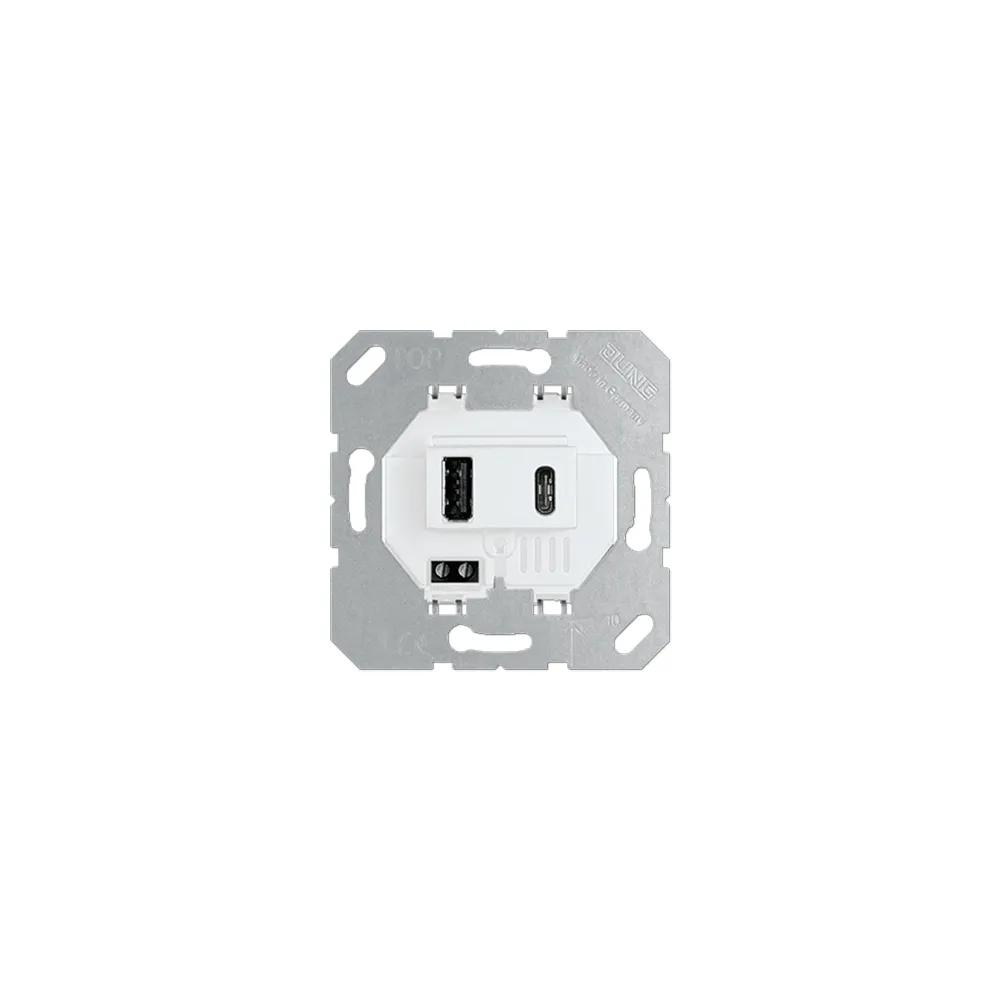 JUNG Ax/LSx/CDx/SLx механізм USB зарядний пристрій Тип А+С білий USB15CAWW