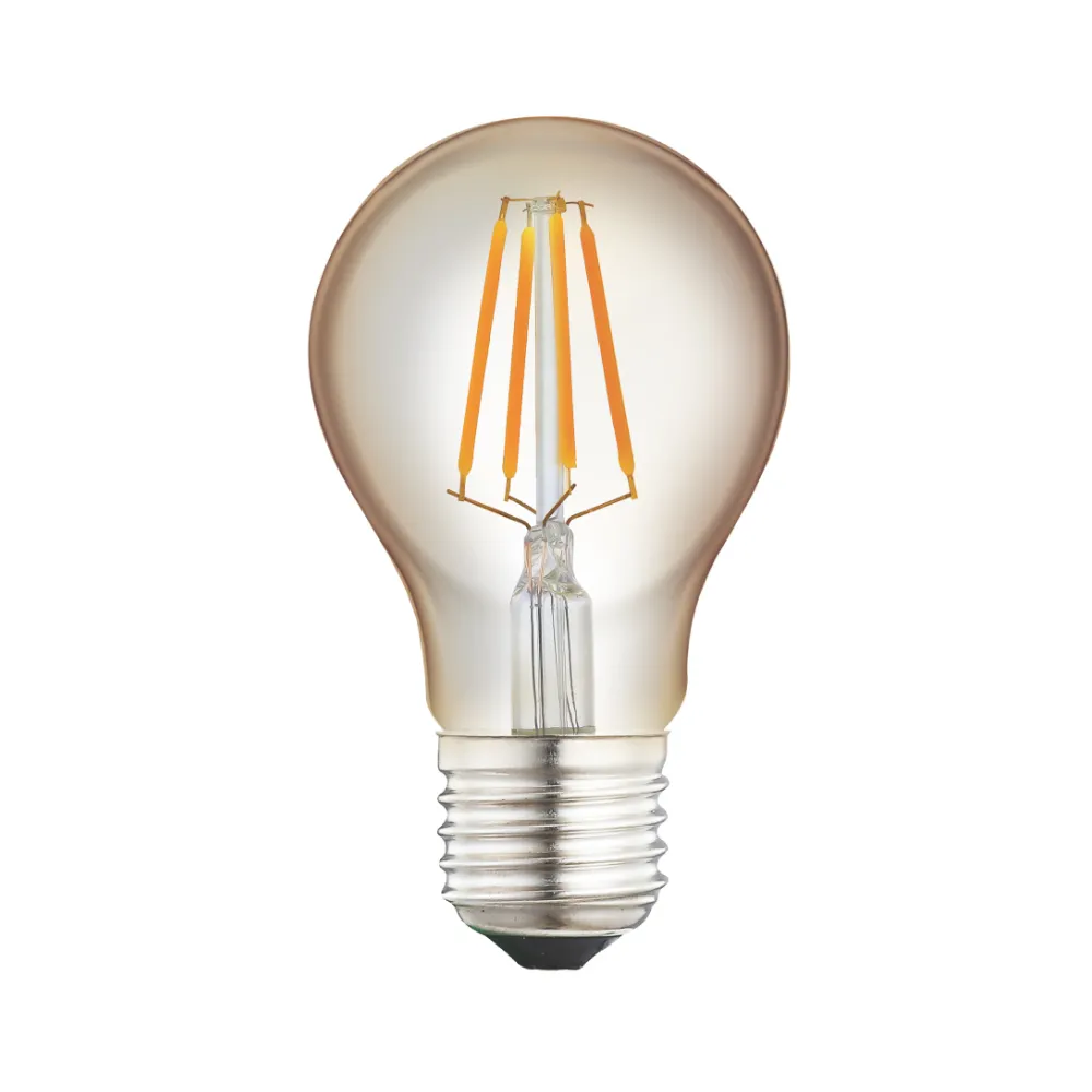 Лампа LED Velmax V-Filament-Amber-A60, 4W, E27 2200K, 400Lm 21-40-15