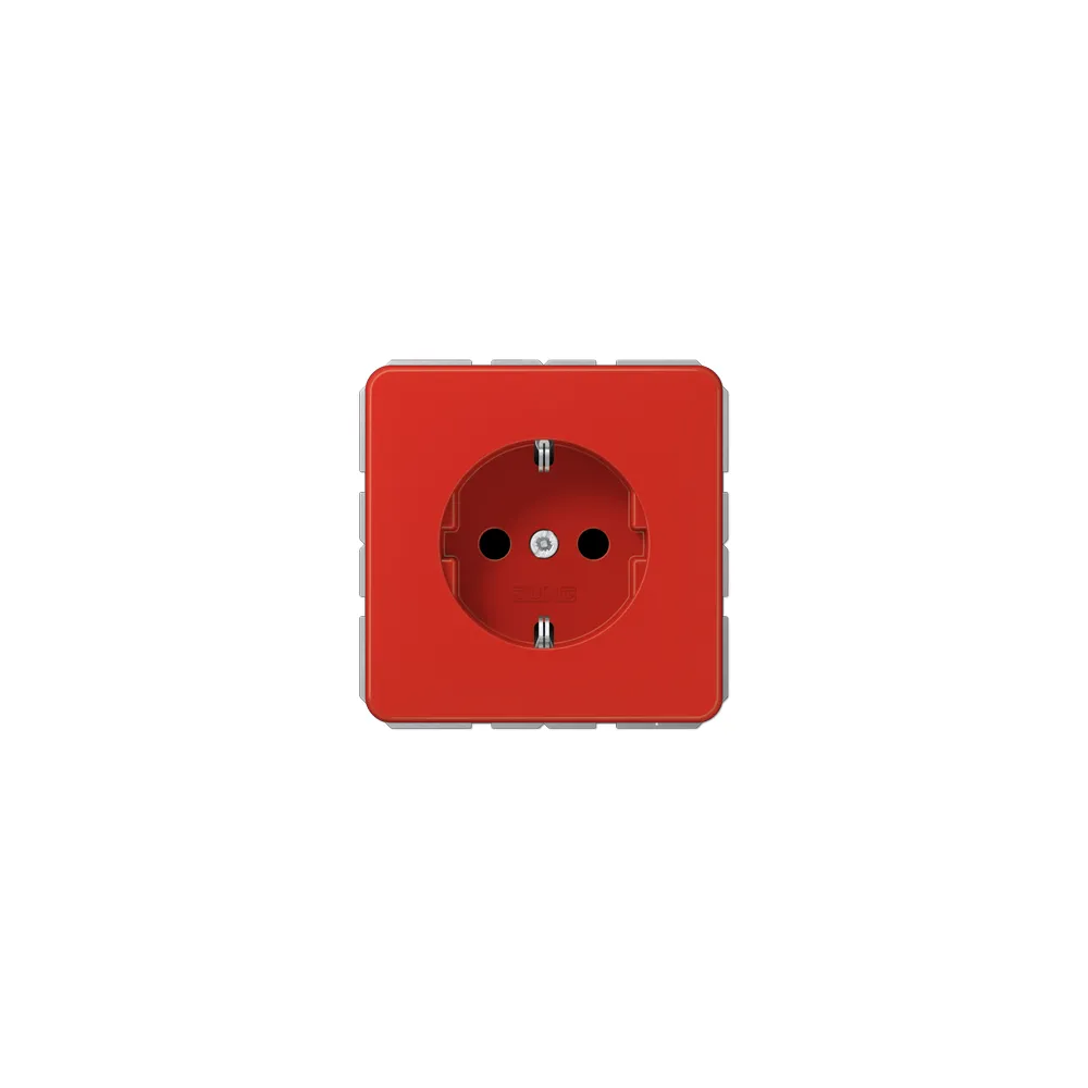 JUNG CD Розетка SCHUKO з захисними шторками червоний CD1520BFKIRT