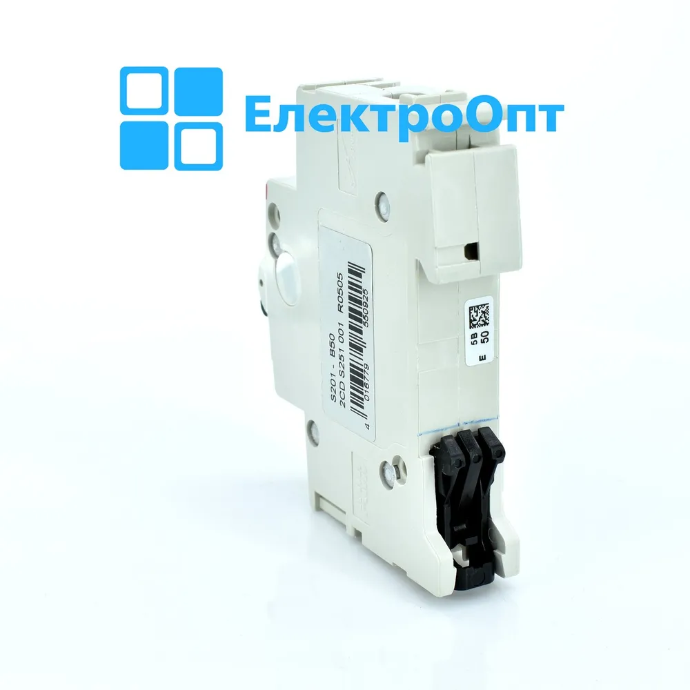 ABB Автоматичний вимикач, 6kA, 1p, 50A S201-B50