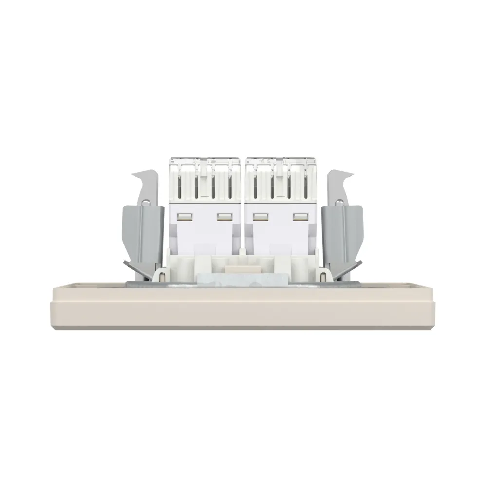 Розетка комп'ютерна Schneider Electric Asfora кремова подвійна RJ45 UTP 5E внутрішня EPH4400123