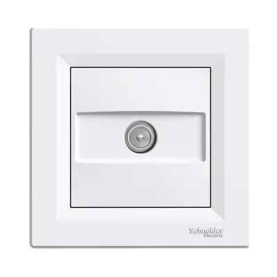 Розетка телевізійна Schneider Electric Asfora біла кінцева TV внутрішня EPH3200121