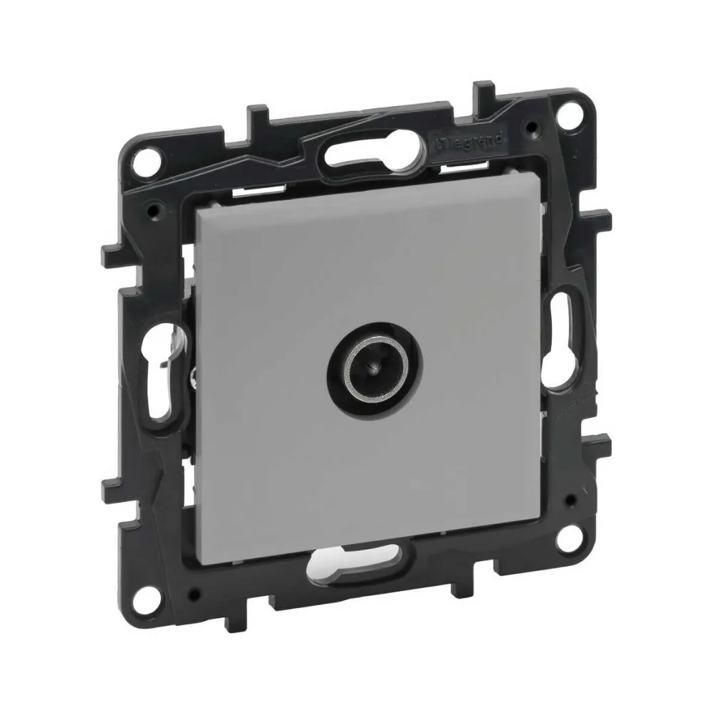 Розетка телевизионная Legrand Niloe Step алюминий TV конечная 863374