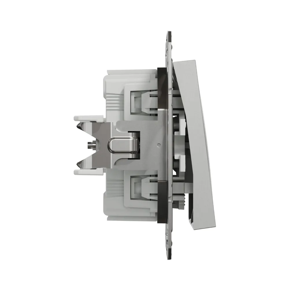 Вимикач кнопковий Schneider Electric Asfora алюміній двоклавішний EPH1100161