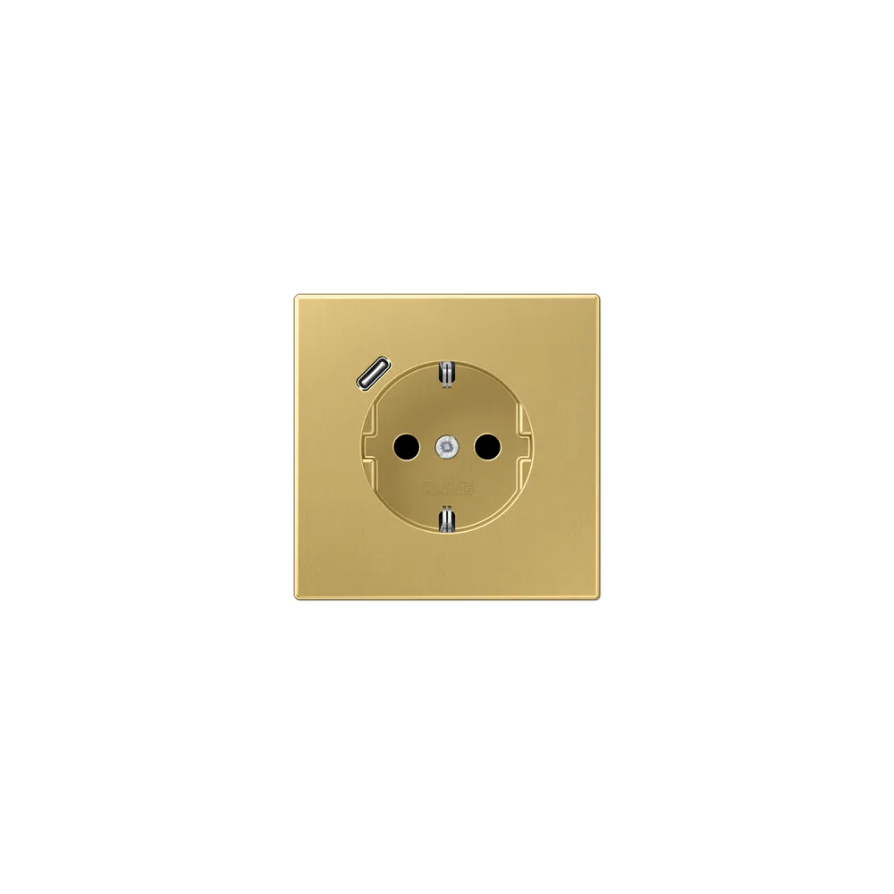 JUNG LSx-механізм Розетка SCHUKO® с USB-інтерфейсом латунь Classic ME1520-18CC-L