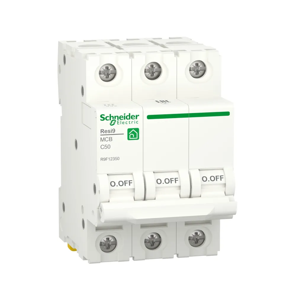 Автоматический выключатель Schneider Electric Resi 9 6кА С 3p 50A R9F12350