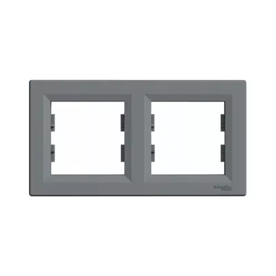 Рамка Schneider Electric Asfora сталь двомісна горизонтальна EPH5800262