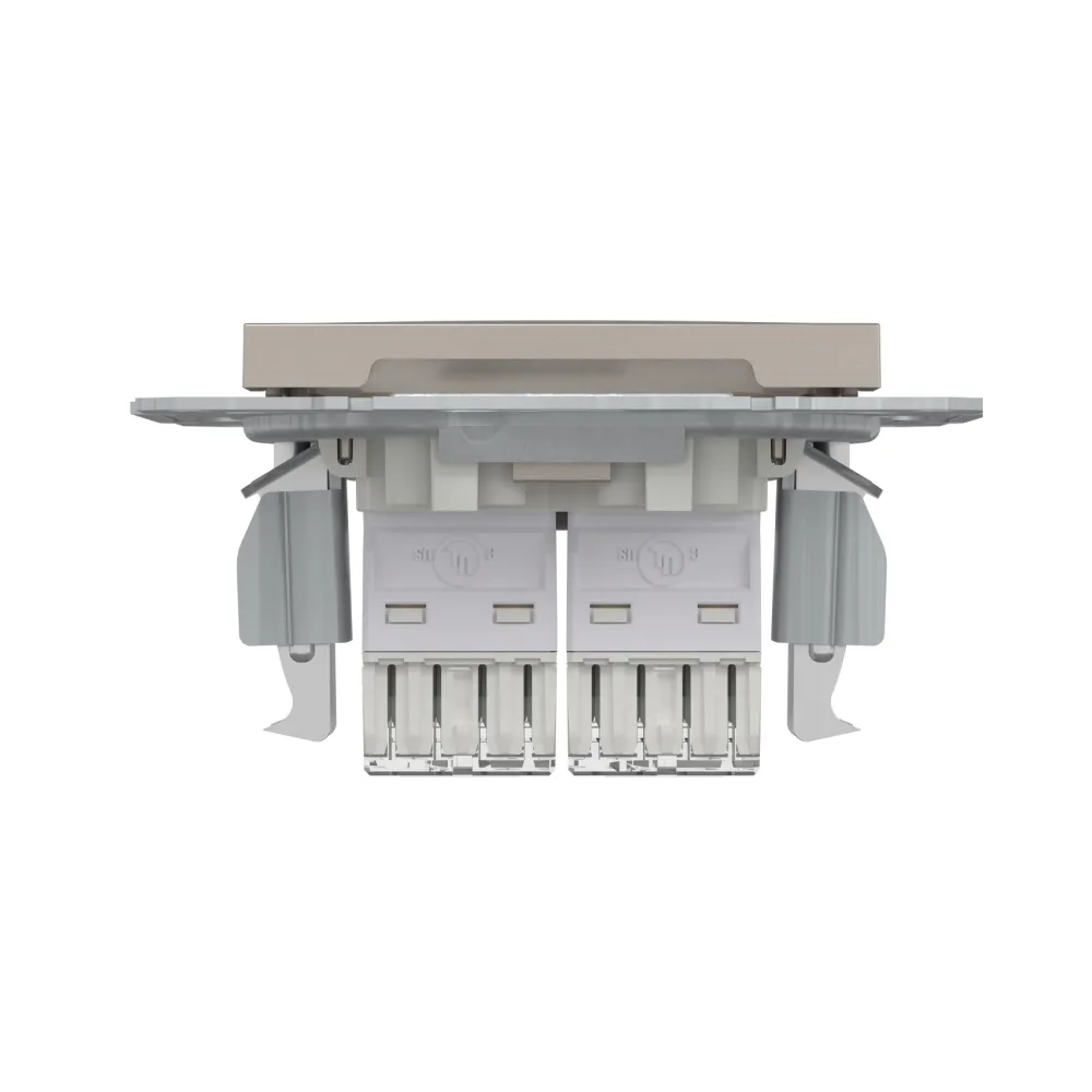 Розетка компьютерная Schneider Electric Asfora бронза двойная RJ45 UTP 5E внутренняя EPH4400169