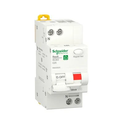 Диференційний автомат Schneider Electric Resi 9 1P+N 25A C 30mA АC 6kA R9D25625
