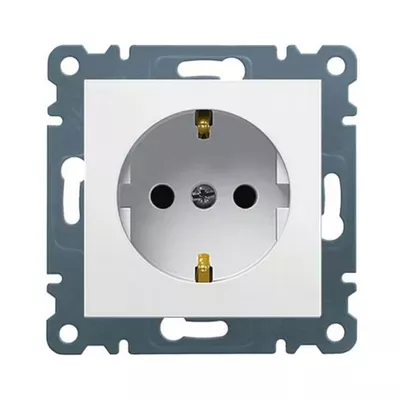 Розетка Hager Lumina белая с заземлением WL1060