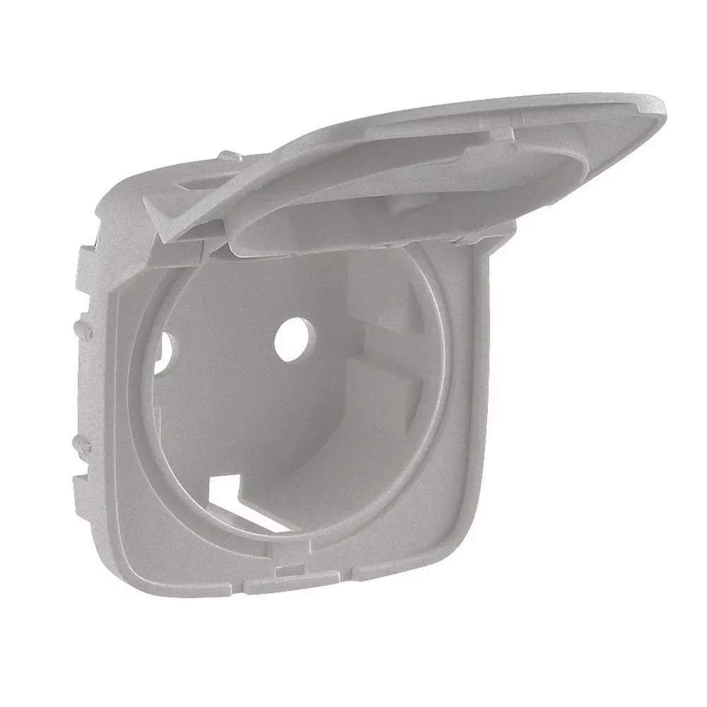 Legrand Valena ALLURE Накладка розетки 2К+З Алюміній 754847