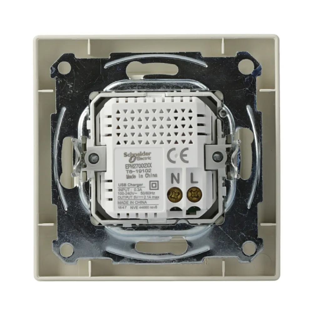 Розетка USB Schneider Electric Asfora двойная кремовая внутренняя EPH2700223