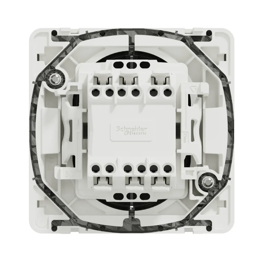 Механизм Schneider Electric Mureva двухклавишного переключателя сх6+6 белый IP55 MUR39022