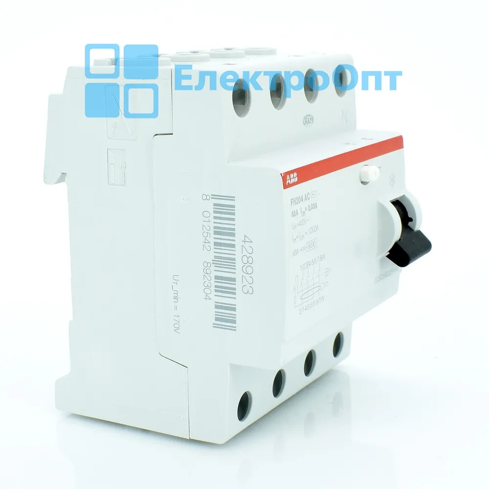 ABB ПЗВ Тип AC 4P 63A 30mA FH204AC-63/0,03