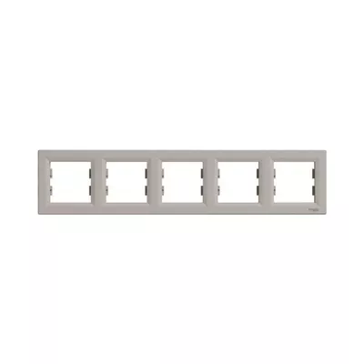 Рамка Schneider Electric Asfora бронза п'ятимісна горизонтальна EPH5800569