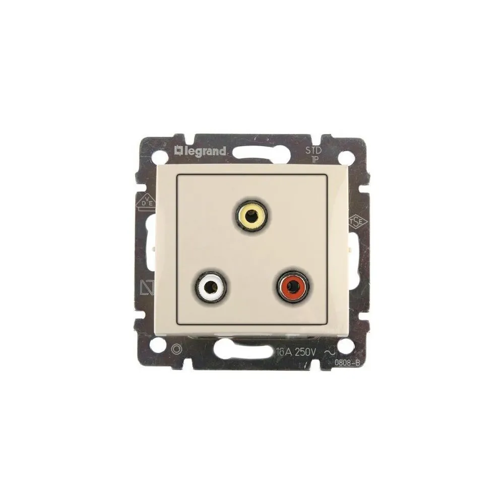 Legrand Valena Classic Розетка 3 RCA Слонова кістка 774184