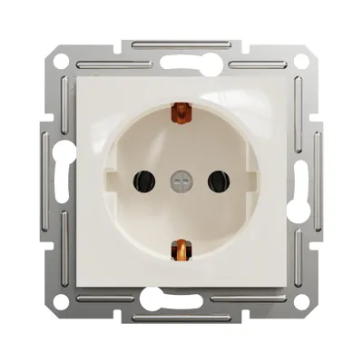 Schneider ASFORA Розетка з заземленням крем Asfora б/р EPH2970123
