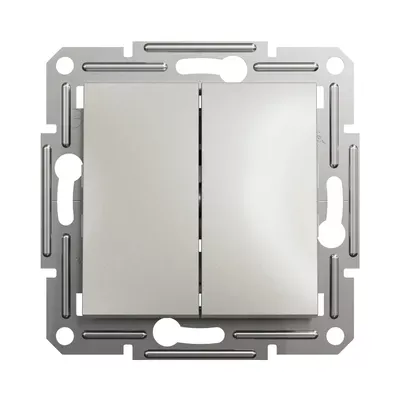Выключатель Schneider Electric Asfora бронза двухклавишный самозажимной внутренний EPH0300169