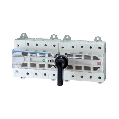 Переключатель модульный Hager трехпозиционный I-0-II 4п 125А HI406R