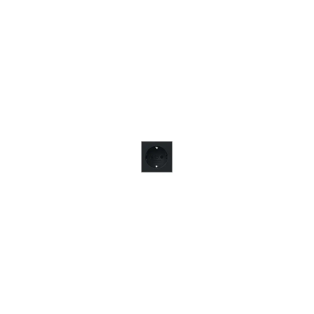 GIRA Розет с зазем конт System 55 черный матовый 0188005 GIRA
