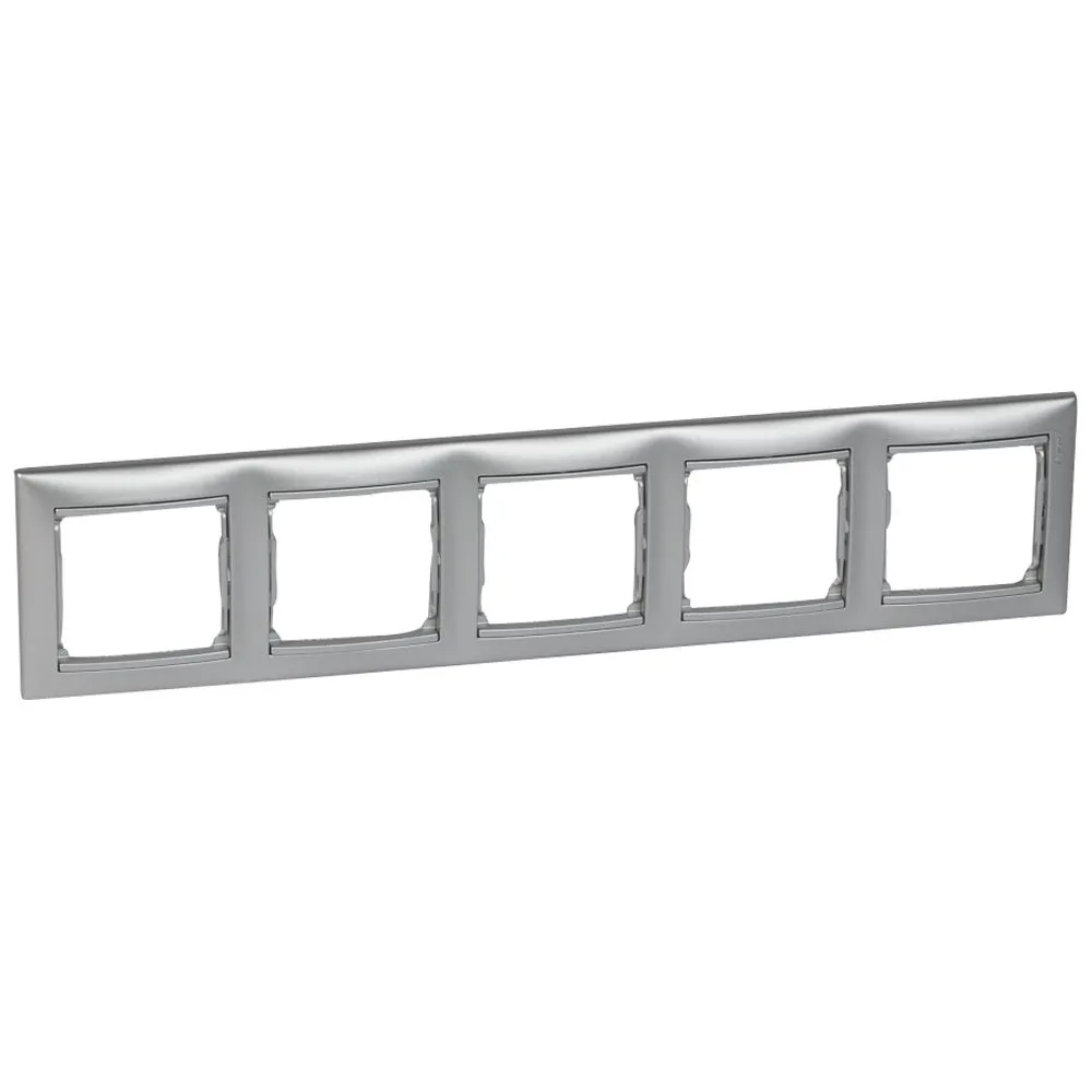 Legrand Valena Classic Рамка 5 постів Алюміній 770155