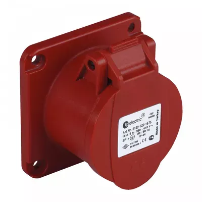 Розетка промислова TP electric пряма 5x32A 75x75 мм IP44 60-40-92
