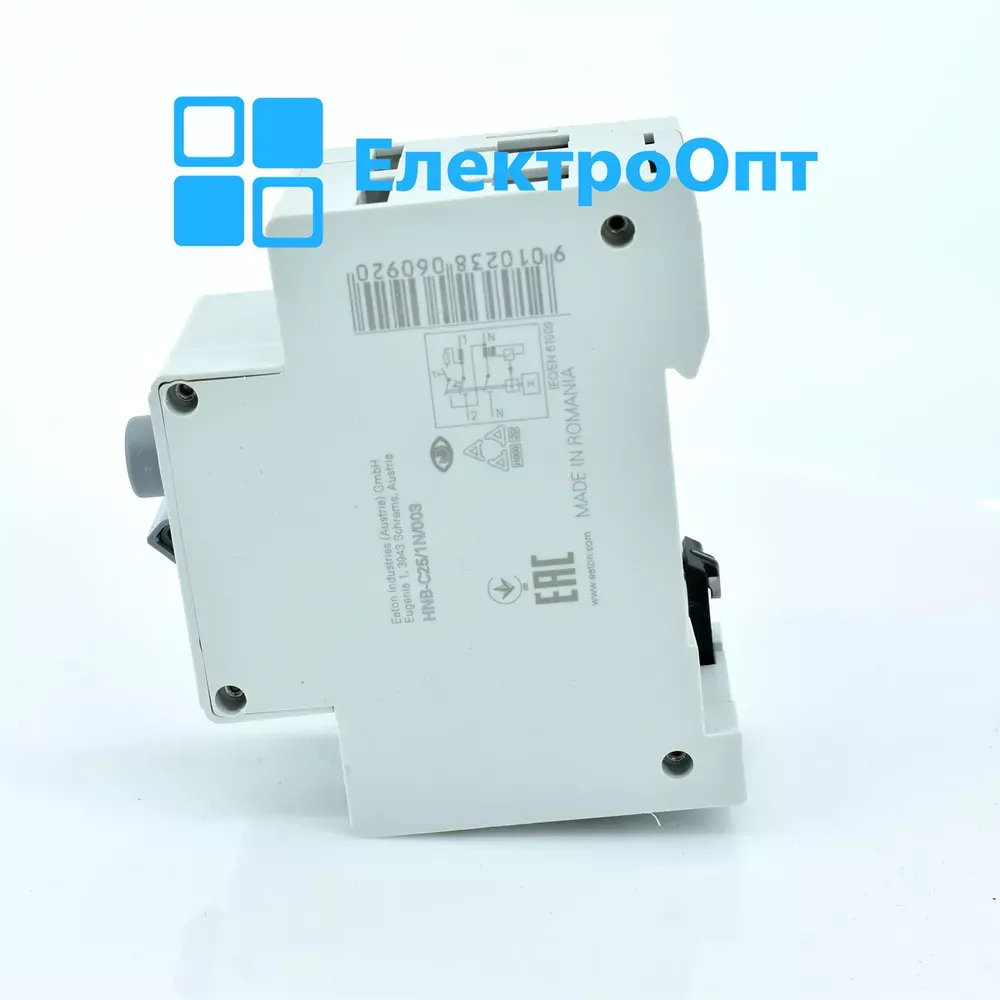 Дифференциальный автомат Eaton HNB-C25/1N/003 2P 25А 30мА характеристика C тип AC 195129