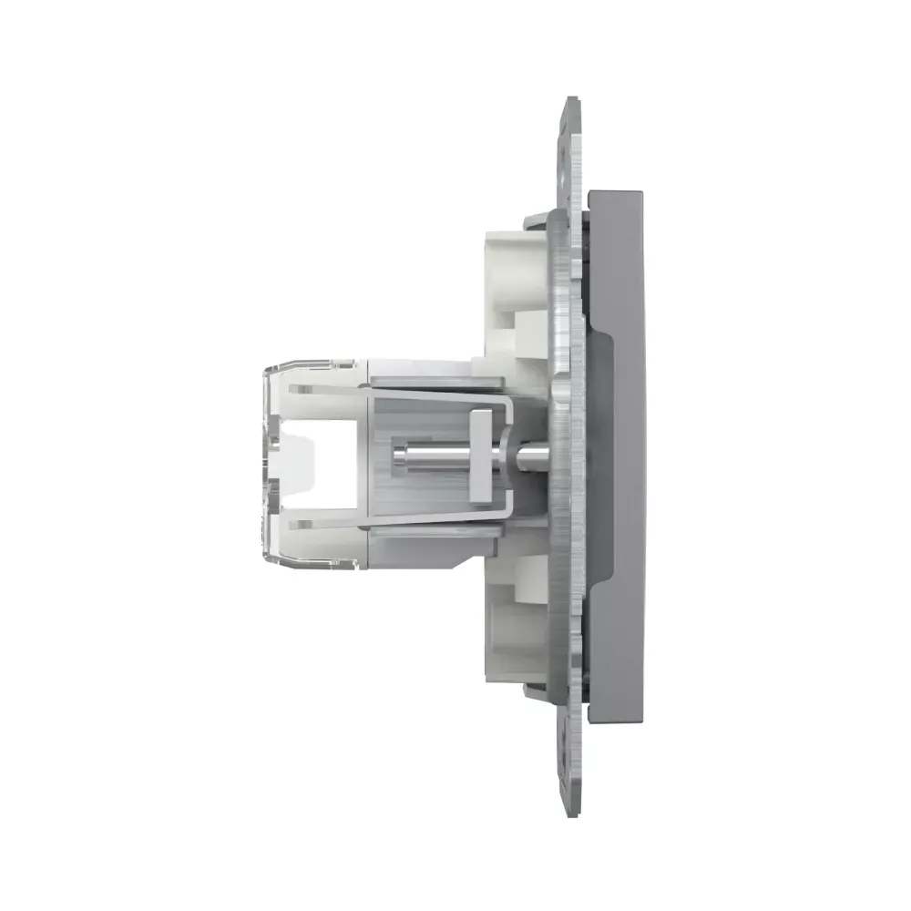 Розетка комп'ютерна Schneider Electric Asfora сталь RJ45 UTP 5E внутрішня EPH4300162