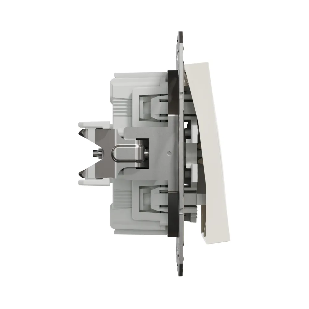 Выключатель Schneider Electric Asfora двухклавишный крем без рамки EPH0370123