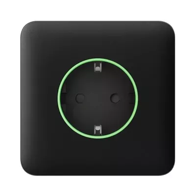Фронтальная панель Ajax SoloCover basic type F для встроенной розетки black 89056.164.BL