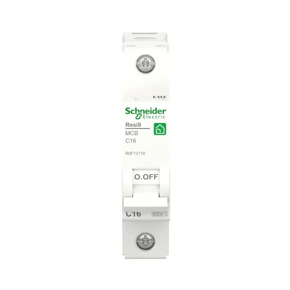 Автоматичний вимикач Schneider Electric Resi 9 6кА С 1p 16A R9F12116