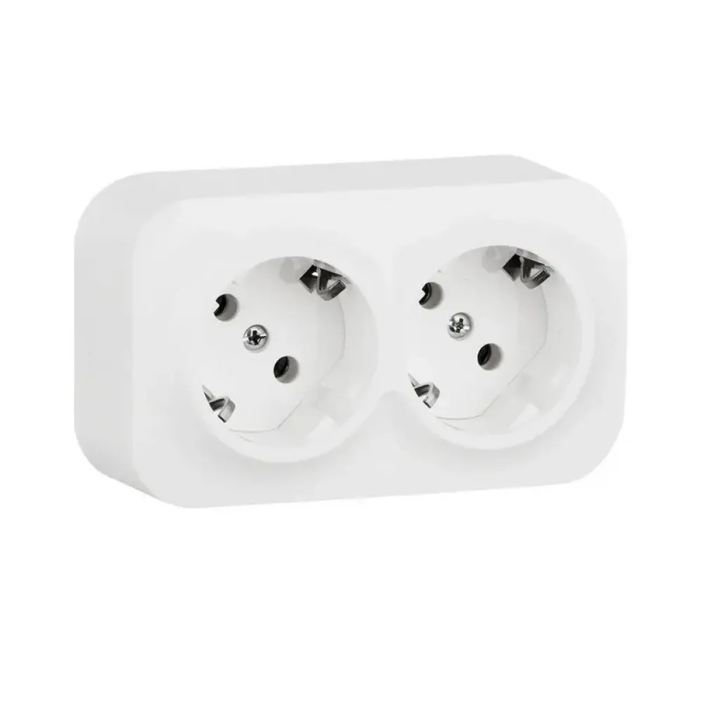 Розетка Legrand Forix белая 2х2к+з без шторок 782413